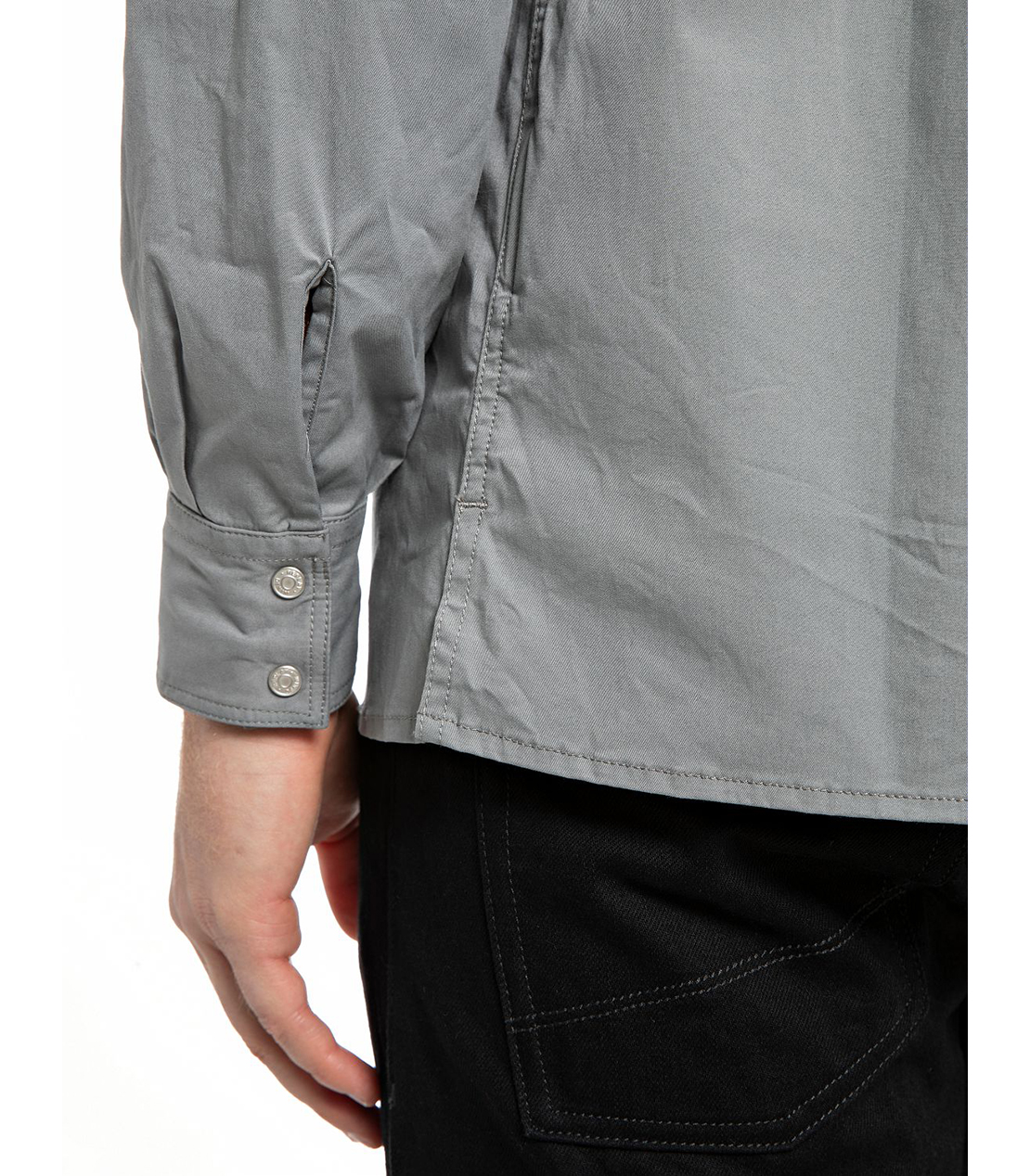 サルトリアーレ コットンツイル オーバーシャツ 詳細画像 グレー 5